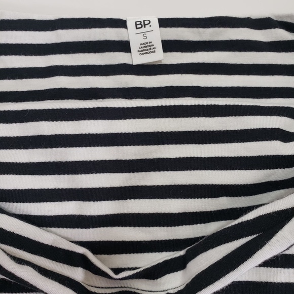 BP Tube/Crop Top Black and White Strips Size Small - Picture 2 of 3